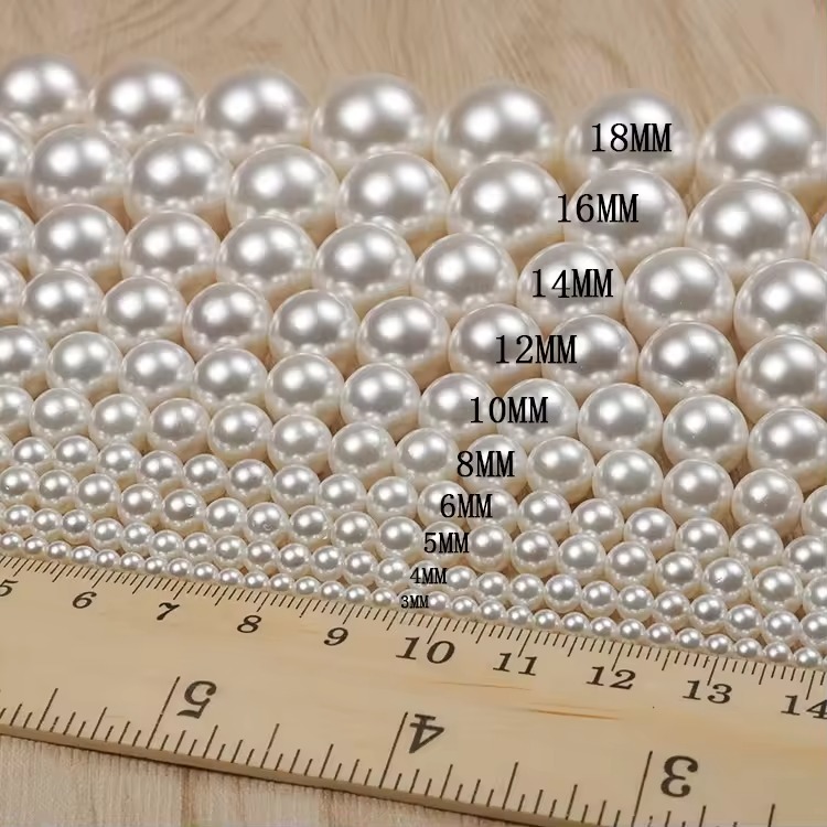 3mm 4mm 6mm 8mm 10mm shell pearl beads use in Jewllery bracelets suiting and jewellery tools | Tawakkal Crafts