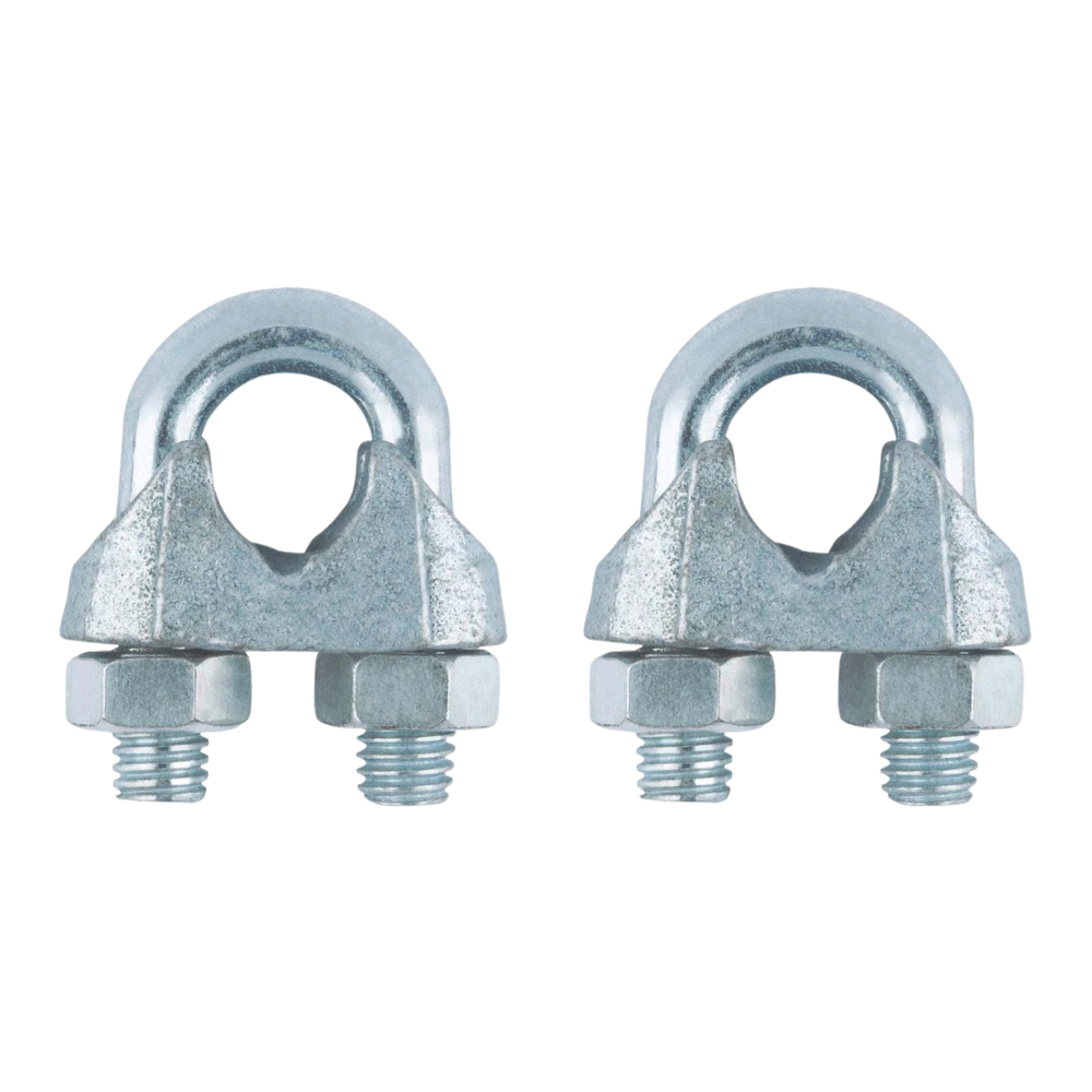 Wire Rope Clamp, Clamps for Wire - U Shape Wire Rope Steel Clips - Wire Rope, Cable Grip, Clamp Stainless Steel-Rope Connector, Rope Fastening Clamp with Tap Nut Bolt - Goodility Direct