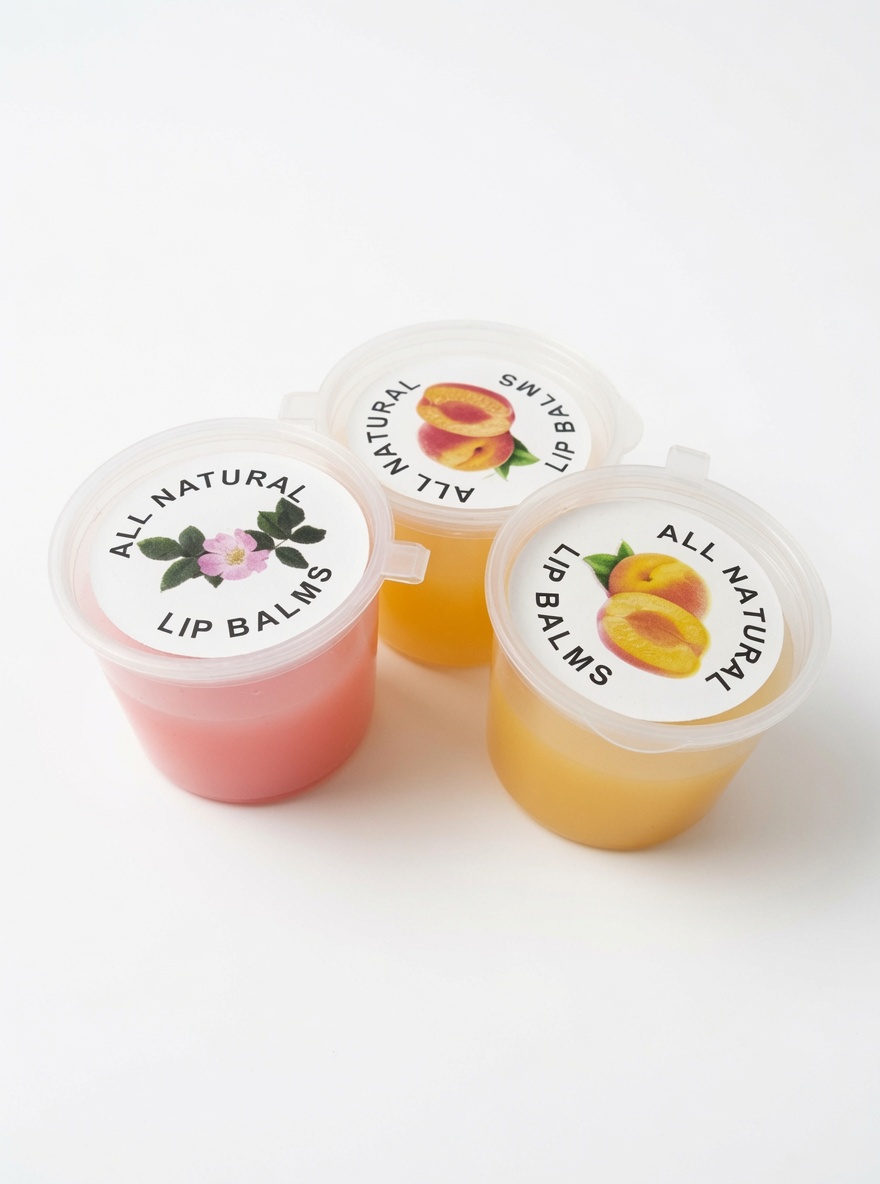 All Natural Lip Balm | Moisturizing Lip Care | Rose, Peach & Apricot Flavors | Smooth & Hydrating Lip Balm