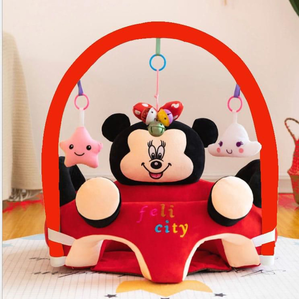 High-Quality Baby Sofa Support Seat Cover Filled with PP Cotton Fiber ball, Cartoon Design, Comfortable Feeding Highchair for 5 to 11 Months, New Baby Sofa Support Seat Cover,