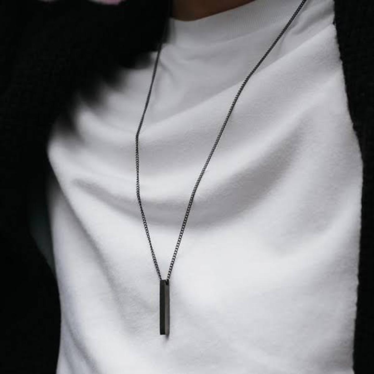 black chain locket