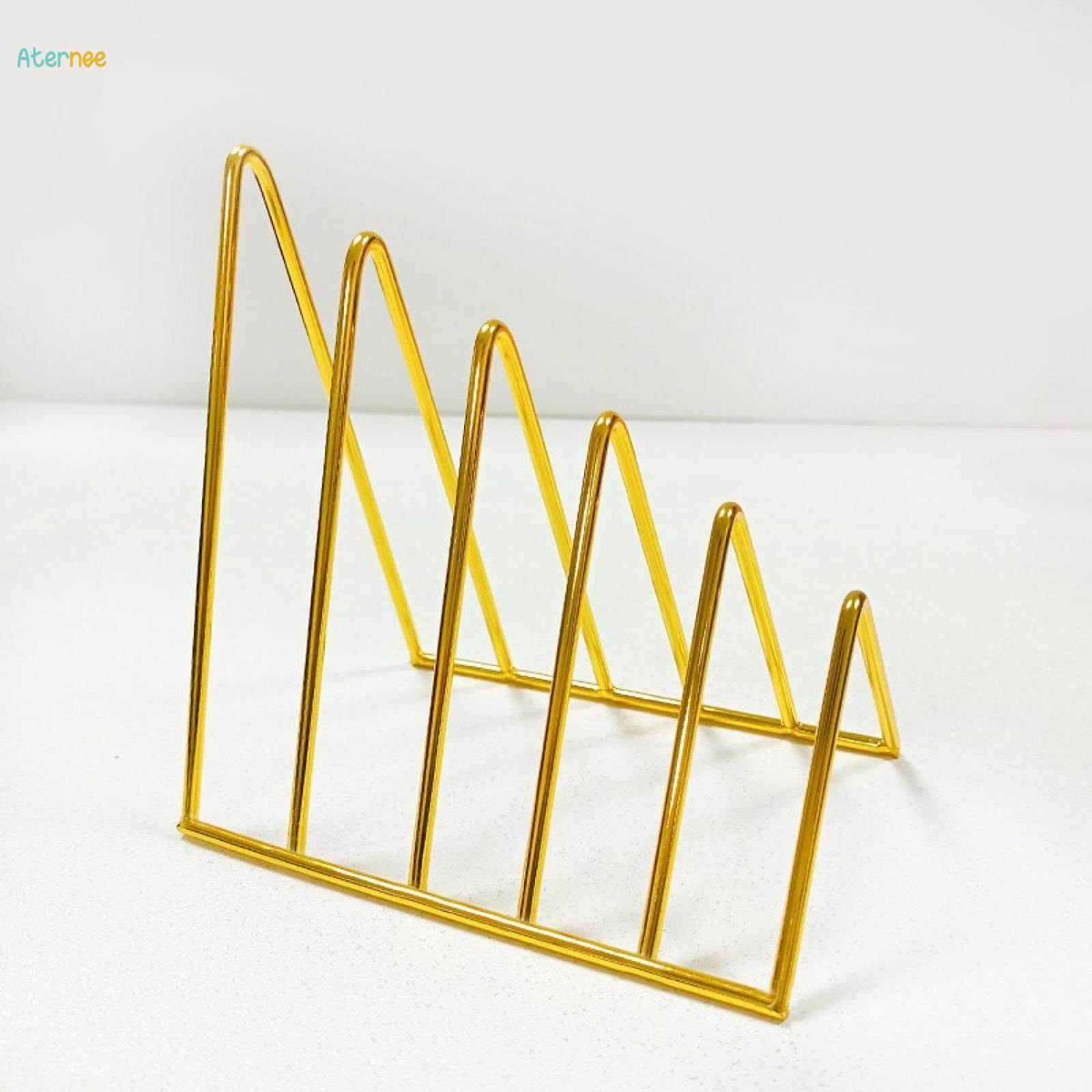 Bookend Organizer Binder Book Stopper Desk Triangle Bookshelf File