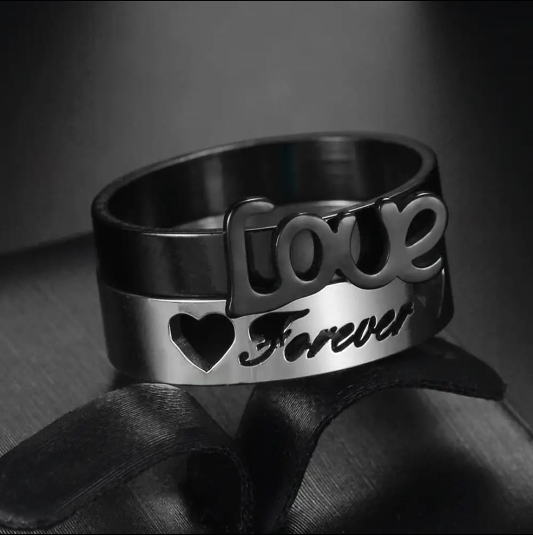 New Trendy 1 Pair Love Ring For Couples - Rings For Boys & Girls