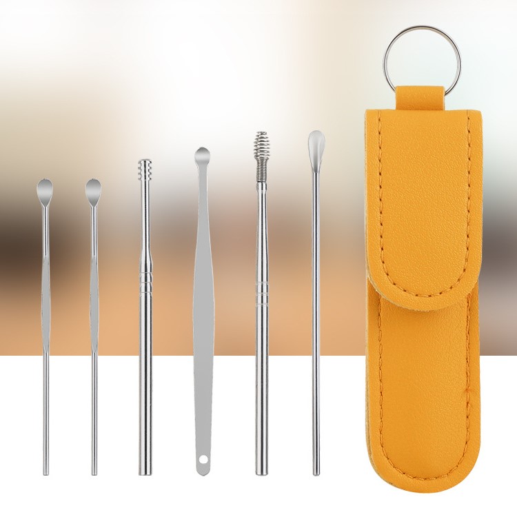 Ear Wax Cleaning Kit, 6 Pcs Ear Pick Tools, Wax Removal Kit, Ear