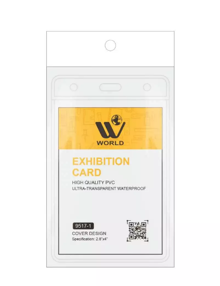 WBM Card Holder - 12 Pcs Exhibition Card PVC, Transparent Exhibition Cover Suitable for All Kind of ID Cards Moisture and Scratch Protection PVC Card Holder