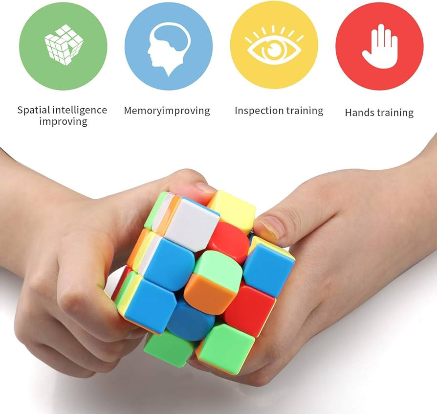 Rubik's Cube, 3x3 Magnetic Speed Cube, Super Fast  Problem-Solving Challenging Retro Fidget Toy Travel Brain Teaser, Easter  Basket Stuffers, for Adults & Kids Ages 8+ : Toys & Games