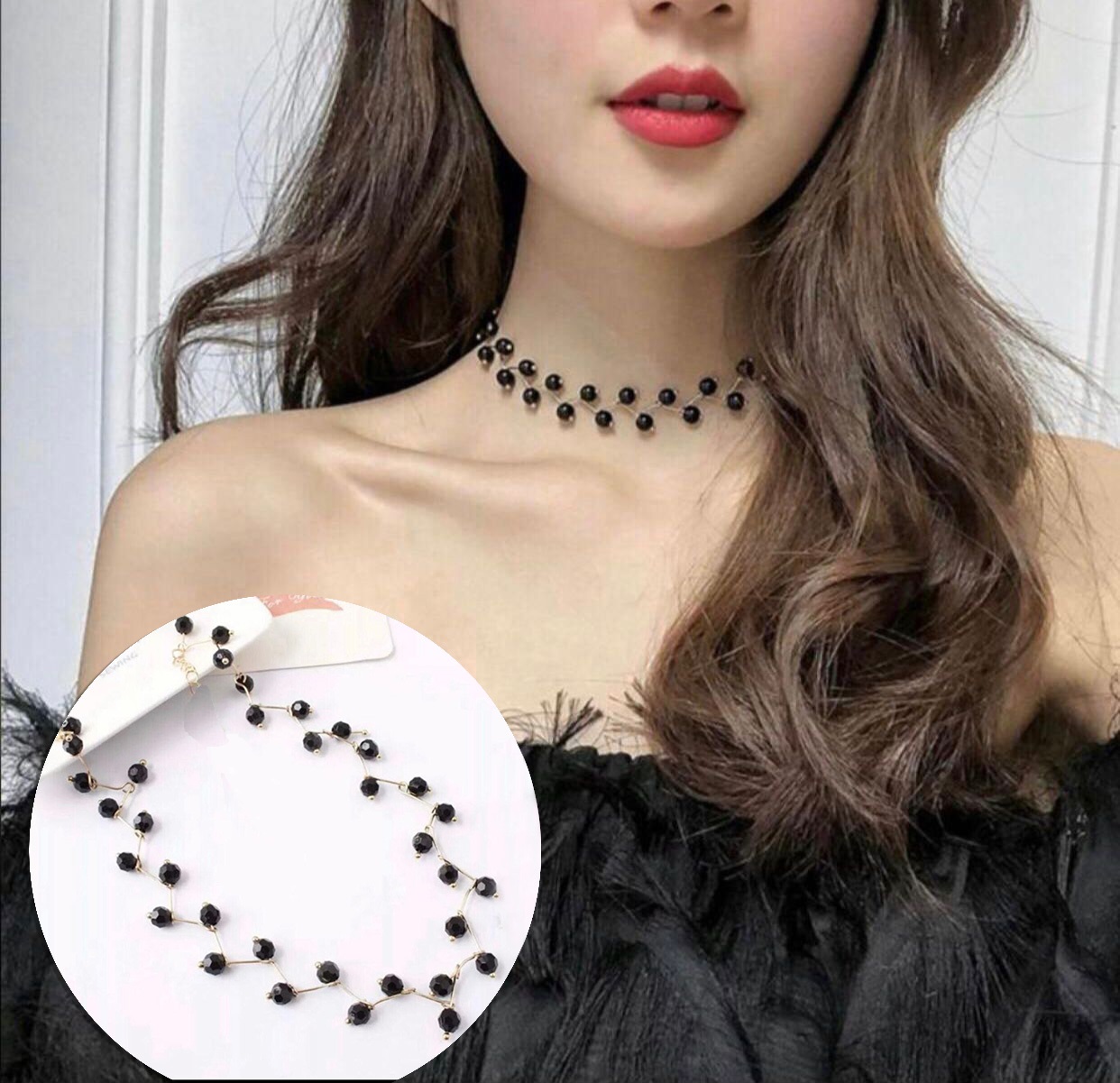 Korean Style Pearl Clavicle Chain For Girls , Pearl Neckless For Girls.