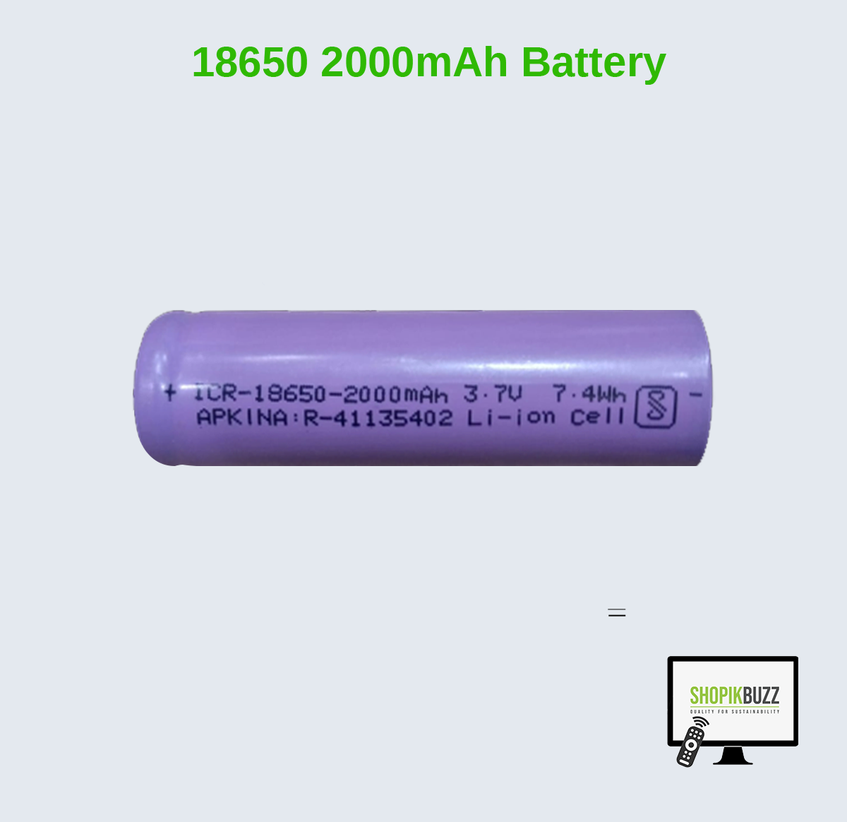 ICR Genuine 2000Mah 18650 Lithium ion Battery Cell Rechargeable