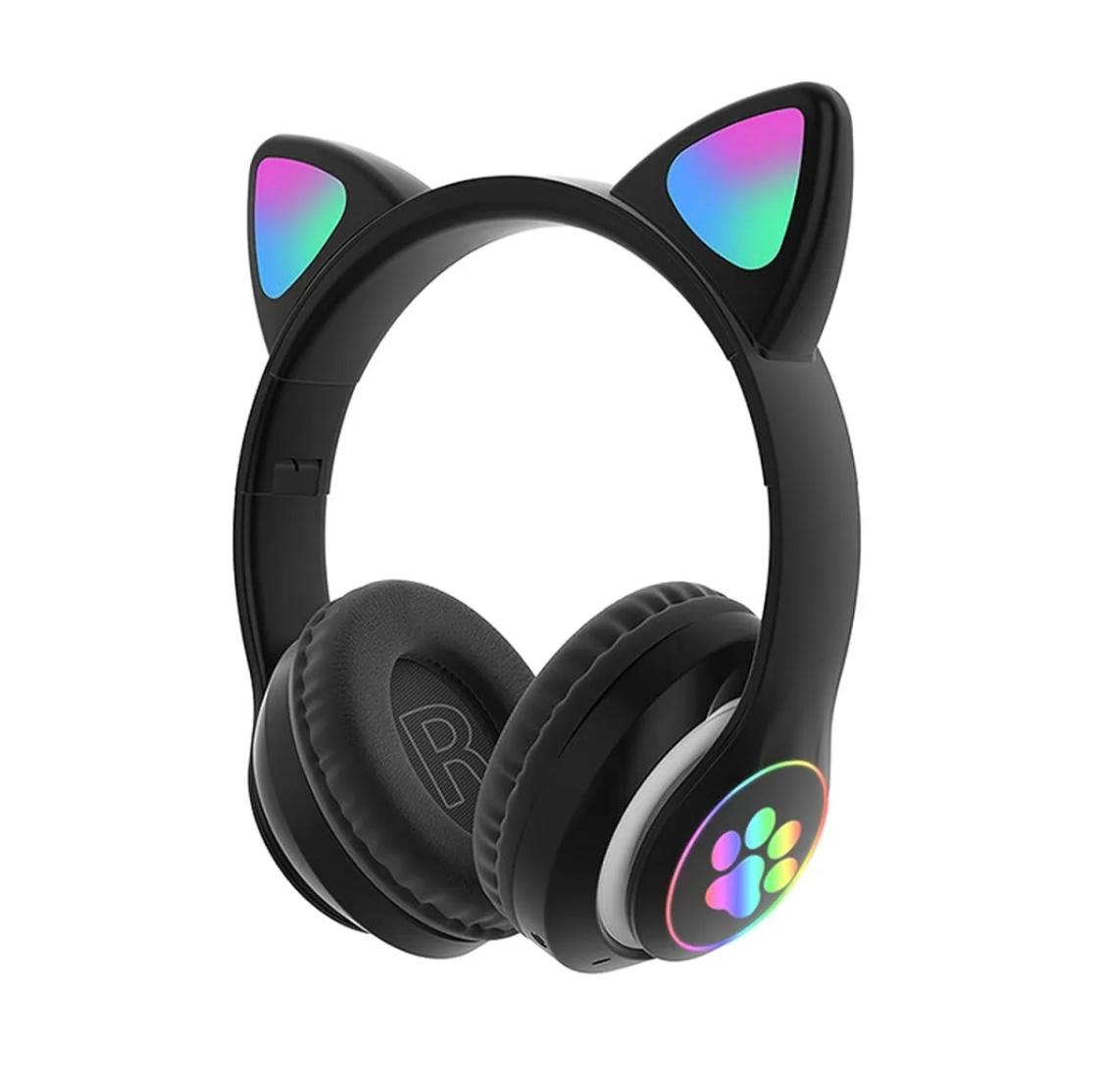 STN-28 Cat Wireless Headphones Bluetooth Over-Ear Headset with Cute Cat Ears