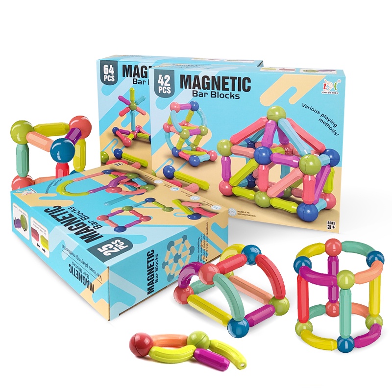 Magnetic Toys for Kids Blocks – Colorful Magnetic Blocks & Building Toys for Toddlers | Educational STEM Magnetic Toys Set