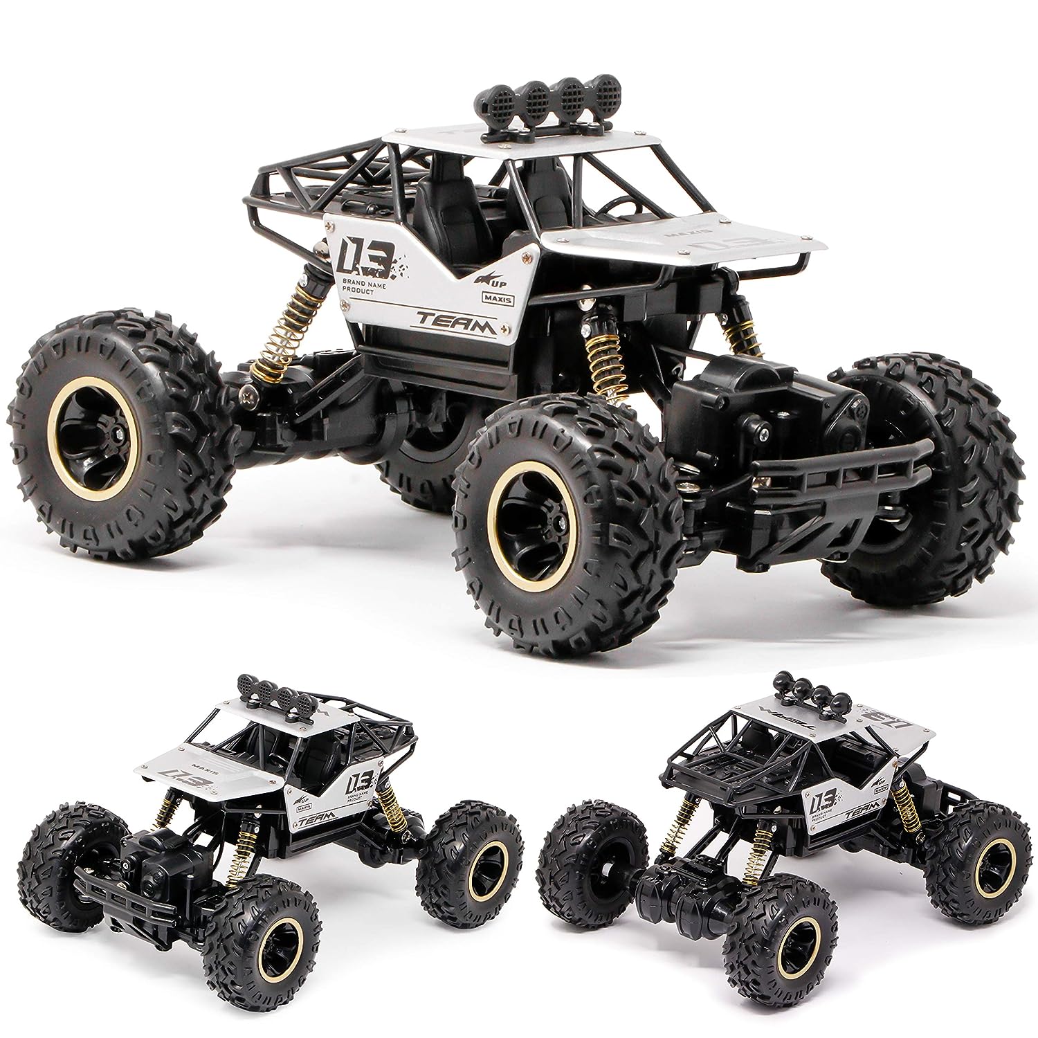 Rock Crawler Smoke Car 4 Wheel Drive Alloy Material RC Monster Truck Offroad RC Truck 1:16 Scale 2.4 Ghz