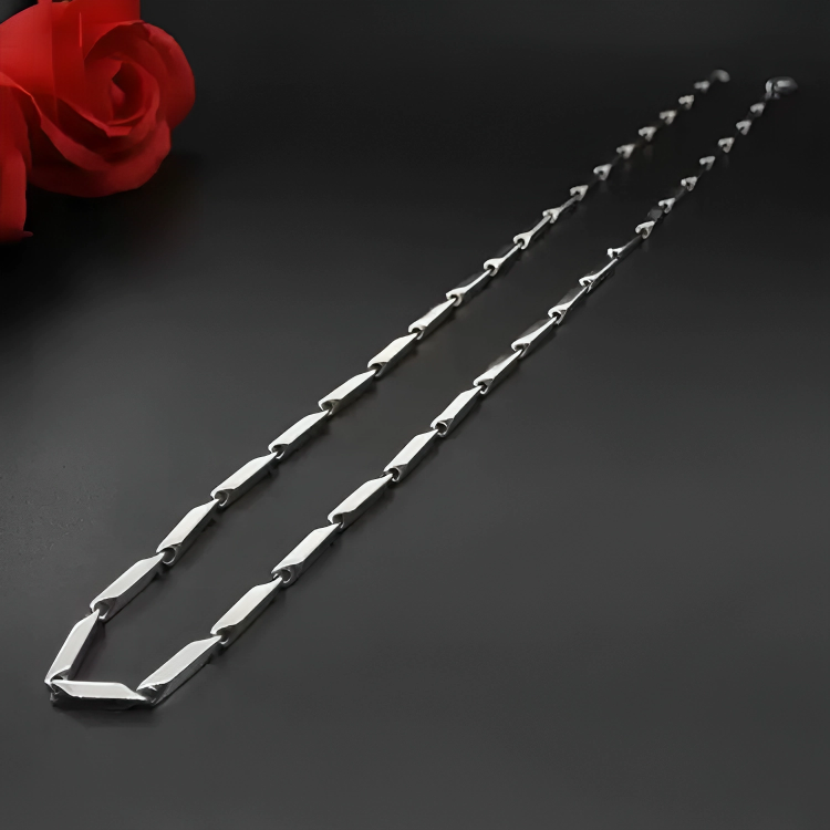 New Style Silver Delicate Chain Necklace for Men and Women Chawal Chain Girls and Boys