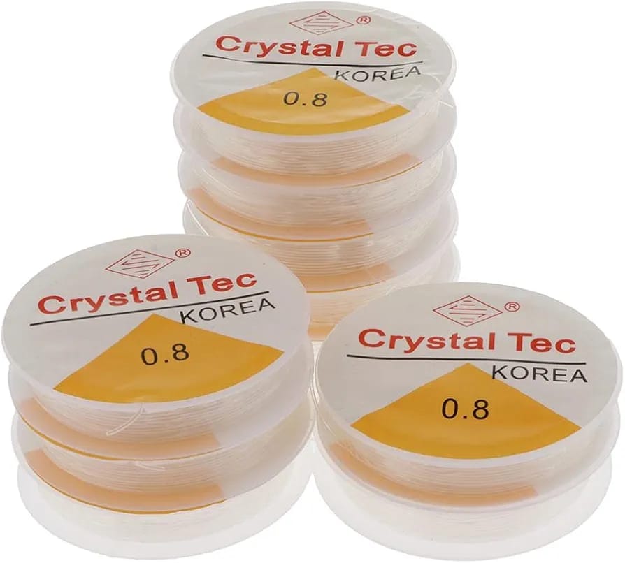 Pack of 10pcs 0.8mm  Beads Wire, Crystal String Stretch Line -  Elastic String Bead Cord for Bracelets, Easily Through Beaded Jewelry, Suitable for DIY Jewelry Making, Necklace Bracelet Beading Thread