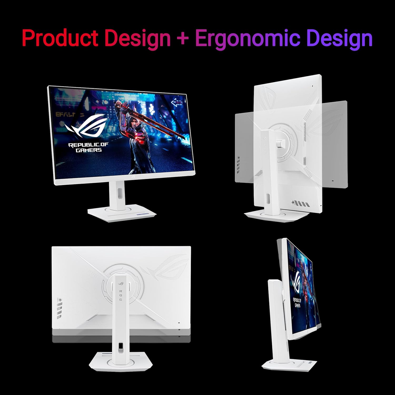 ASUS ROG Strix XG27ACS-W 27inch 180Hz 1ms IPS 2K Type-C Gaming Monitor White 2560x1440 1ms (GTG), Extreme Low Motion Blur Sync, USB Type-C, G-Sync compatible, DisplayWidget Center, tripod socket, HDR 20 6283346c0d3f376728beeae03a4dc6e9