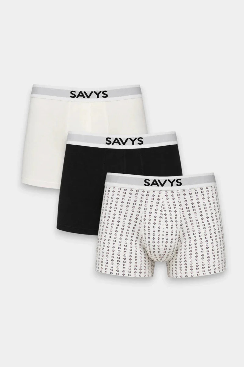 Savys - Men Cotton Boxers - Underwear For Mens - Breathable Fabric For All Day Comfort - Undergarments - Super Soft Micro Nylon Waistband - Underwear For Boy - Body Adaptive Fit -100% Cotton