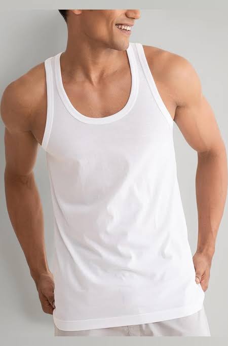 pack of 5 white mens banyan or vest by huzaifa trends