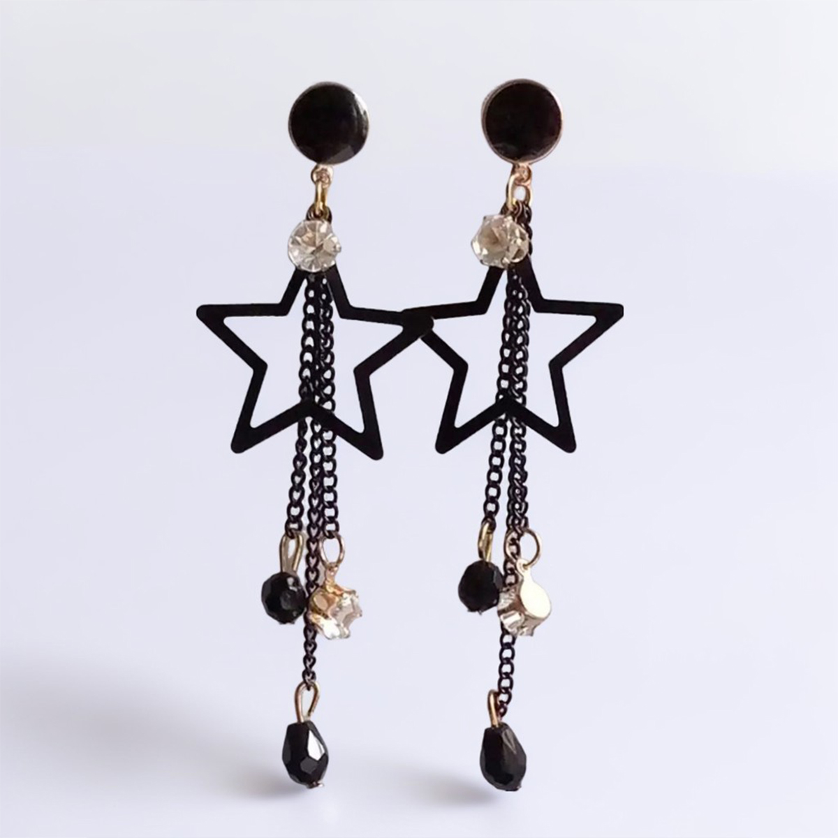 Elegent look long chain zircon Earing