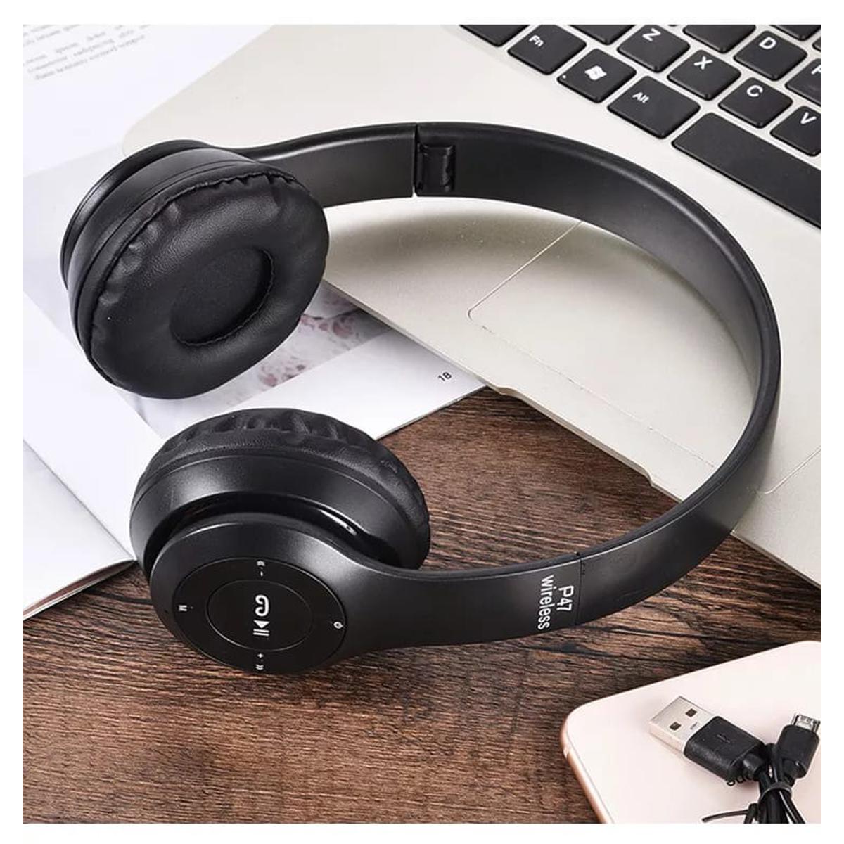 P47 On Ear Wireless Headphones Dynamic Plastic Mobile Phone Earphone with Volume Control / with Microphone / Noise-isolating Headset
