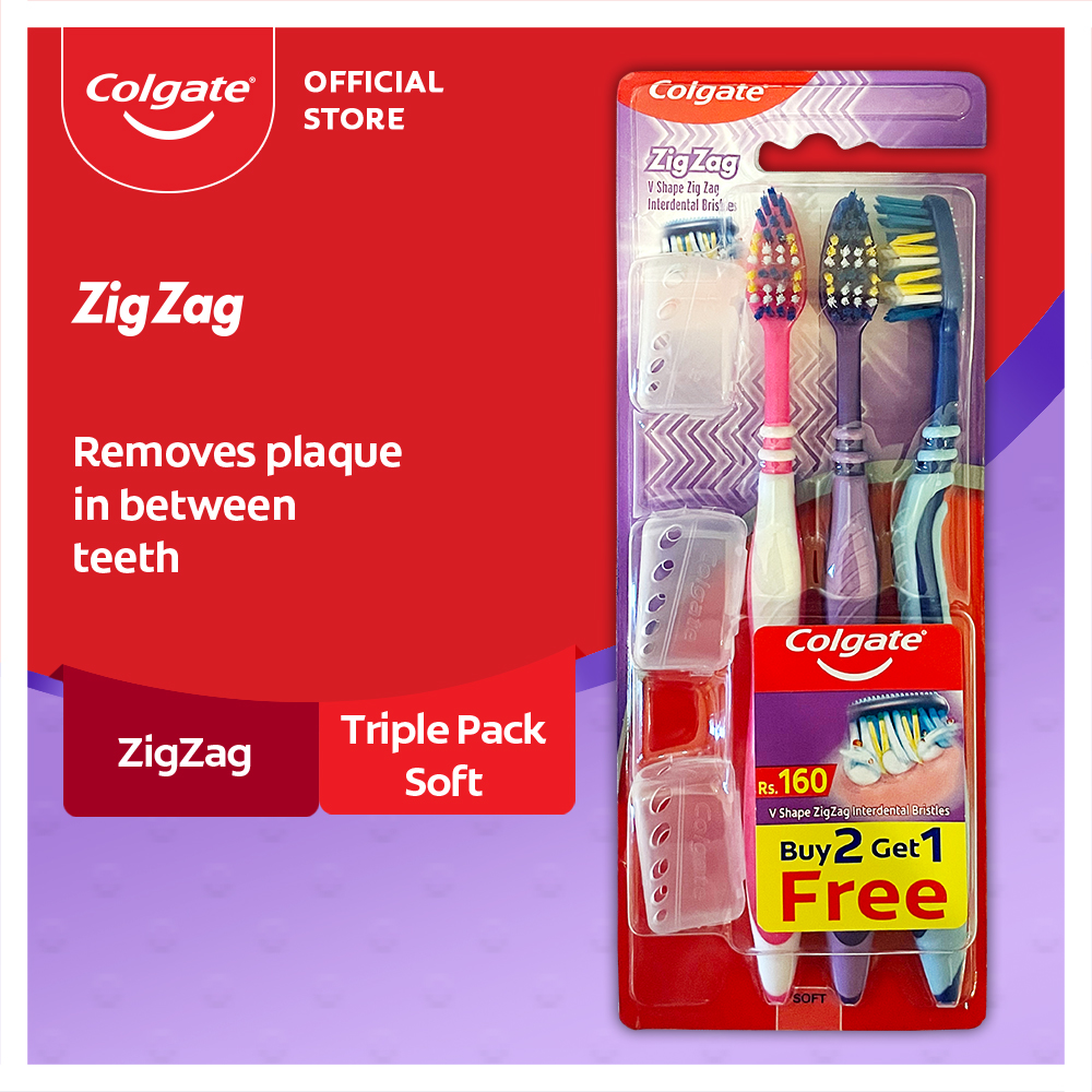Colgate Zig Zag Toothbrush - Triple Pack (soft)