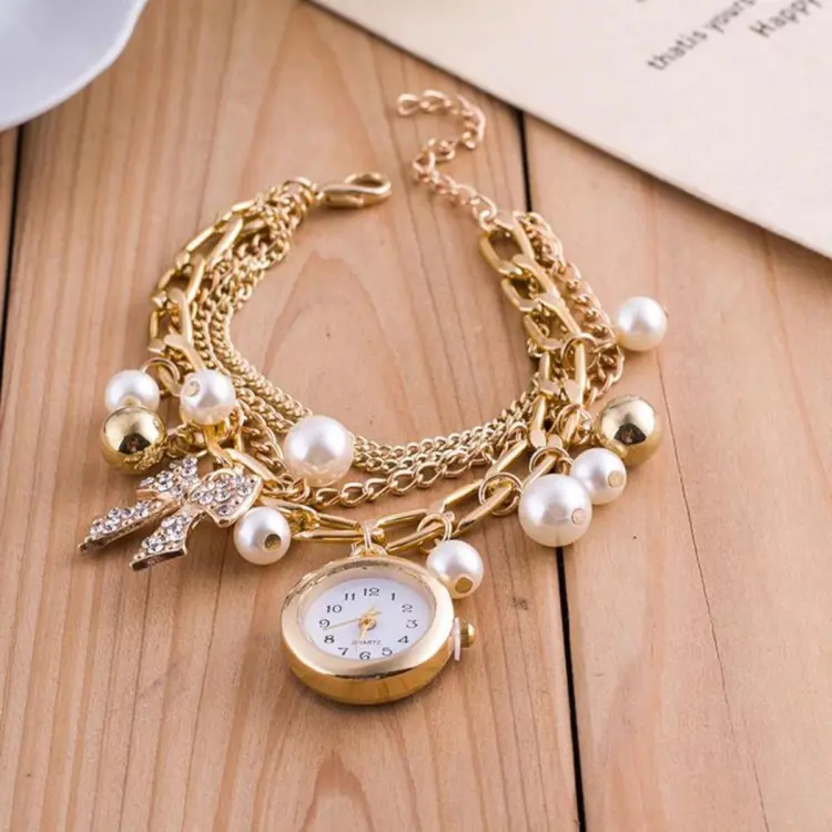 Gold tone shop bracelet watch