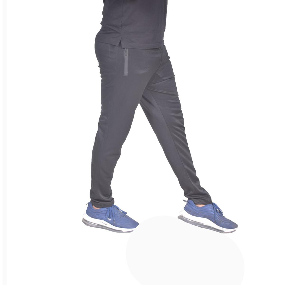 Athlico Men's Tapered Track Trouser | Zip Pocket Sports Pants | Slim Fit Casual Wear