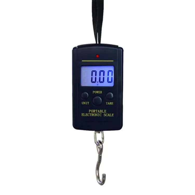Digital LCD Fish Weighing Scale 110lb/50kg, Portable Luggage Weight  Scale,Handheld Electronic Hanging Hook Scale, Fishing Scale with Measuring  Tape, Backlit LCD Display for Tackle Bag,Baggage 