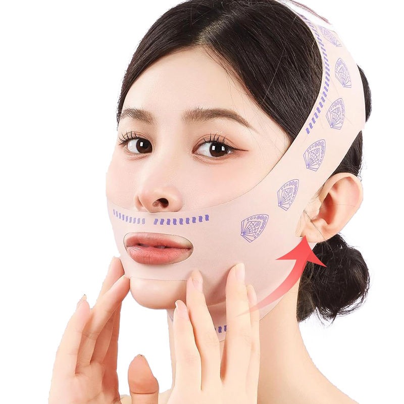 1 SOLUTION SHOP Face Lifting Belt for Women & Girls | V Shape Jawline Slimming Strap | Double Chin Reducer | Anti-Sagging Face Lift Mask | Chin Tightening Band | Facial Slimming & Skin Firming Beauty And Anti Wrinkle Tool