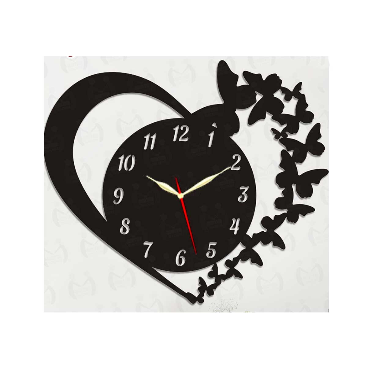 New Premium High Quality 3D Black Wooden Wall hanging Bird design Clock