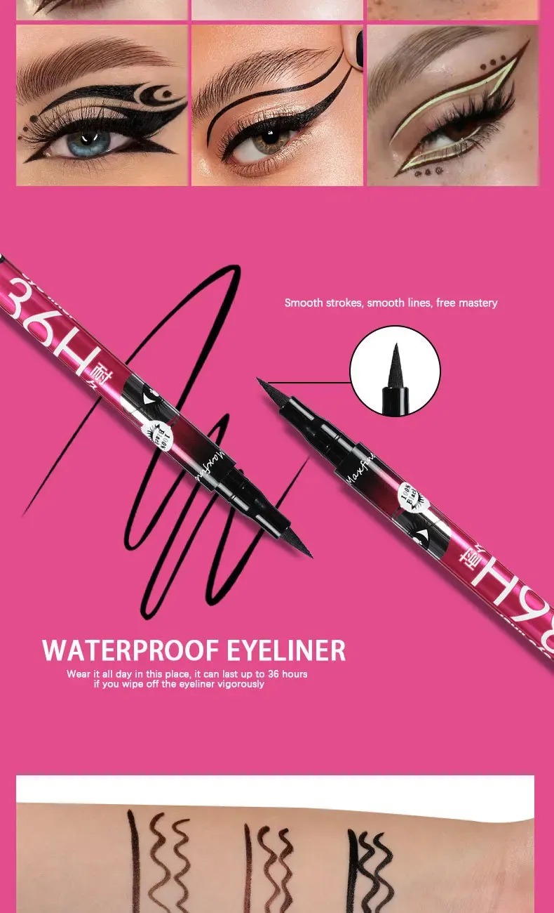 1PC Black 36H Liquid Eyeliner Pencil Waterproof Long Lasting Pencil Smooth Makeup Cosmetic for Eye Shadow For Girls and Women