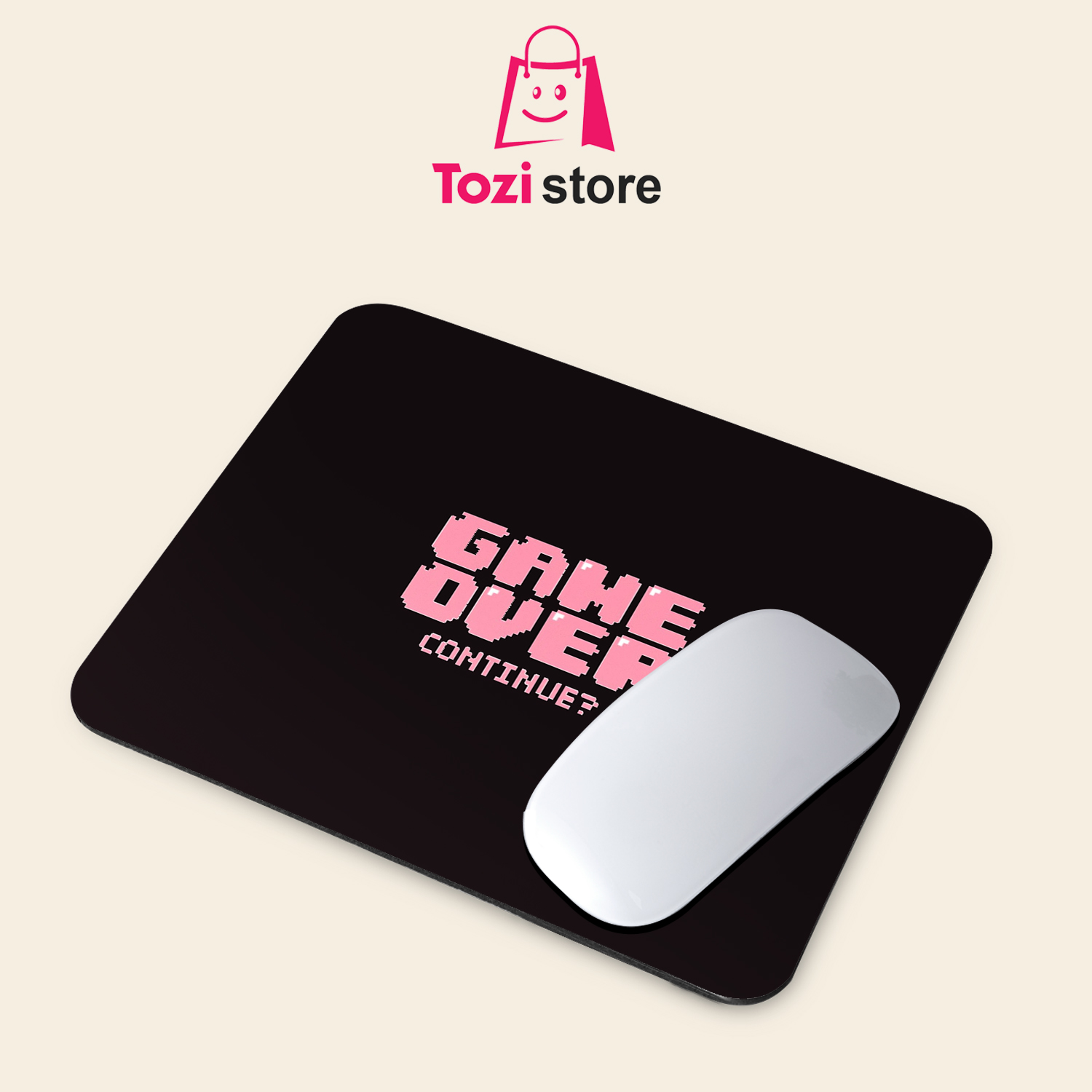 Gaming Mouse Pad Premium 8" x 6.5 Thick Non-Slip Rubber Base, Smooth Cloth Surface for Precision Control - Tozistore price in Pakistan
