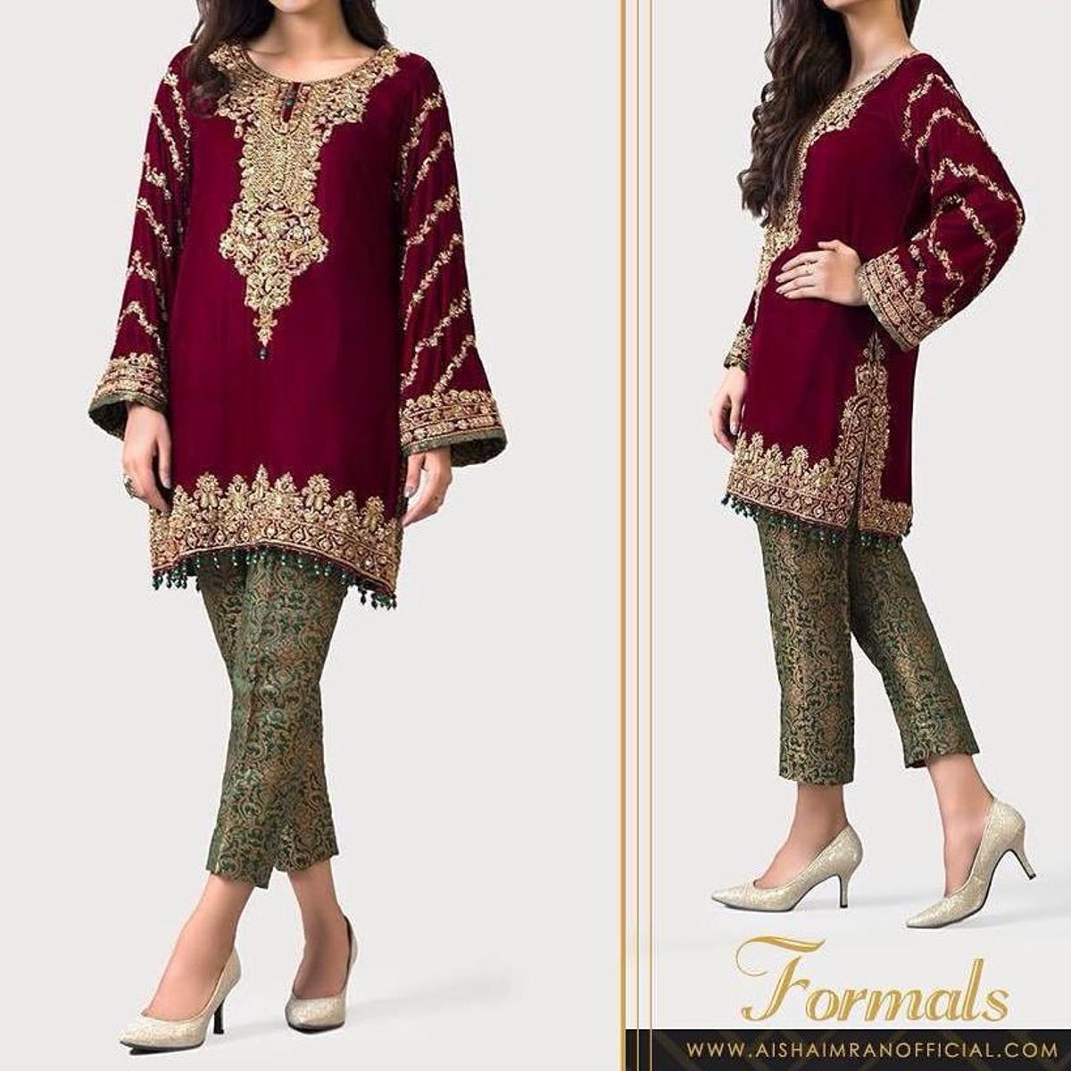 Gul Ahmed Fancy Winter Velvet Dresses  Shawls Collection  designs 11   StylesGapcom