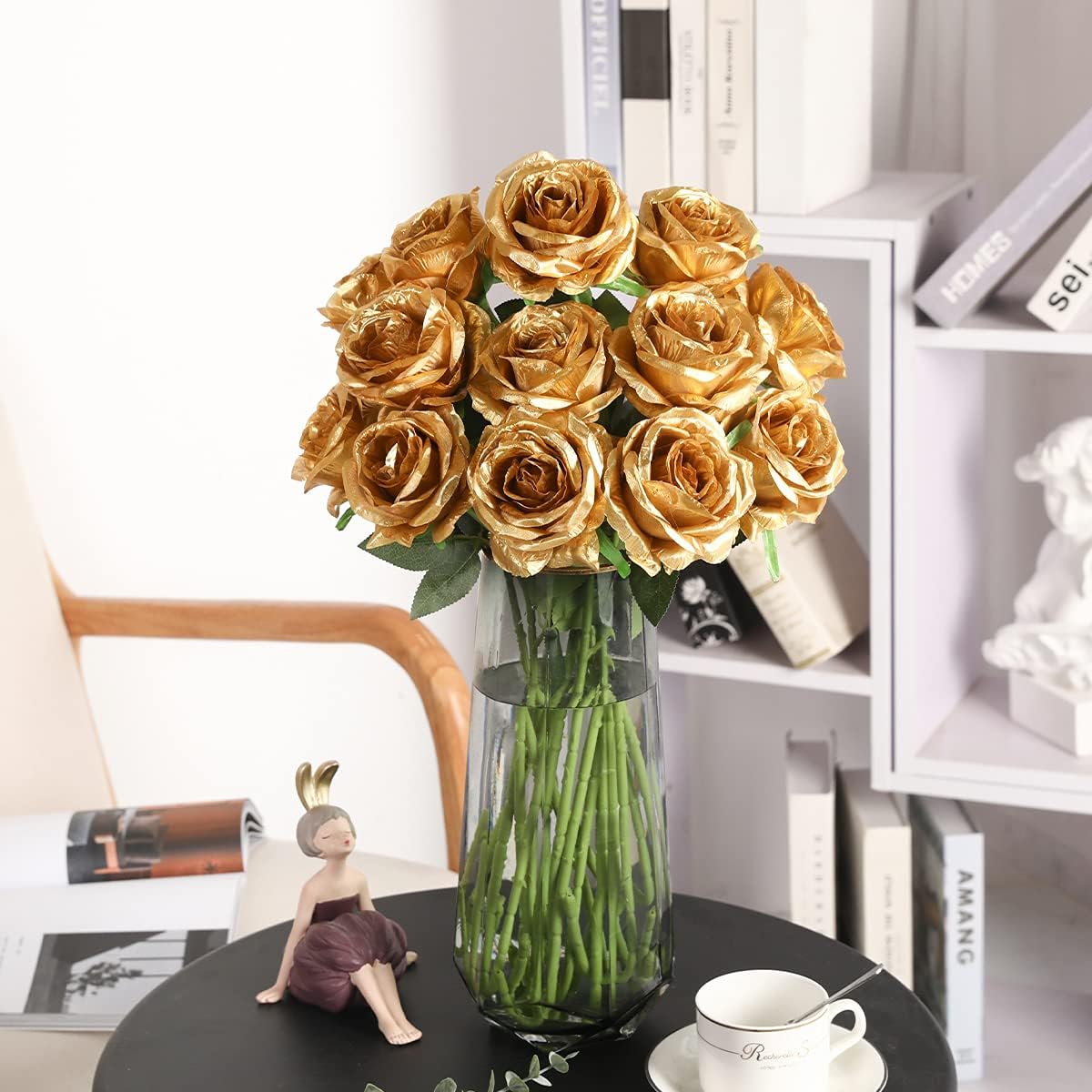 Artificial Rose Bunch Flower silk flower decor home ornaments decorative for wedding party flowers