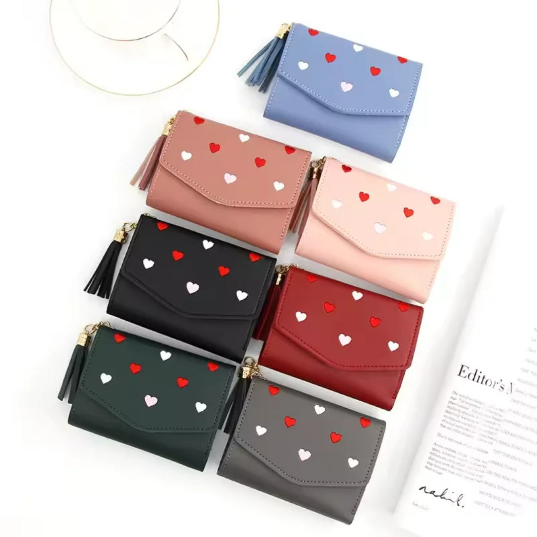 PENGUIN MART PK - Mini Trendy Korean Fashion Ladies Trifold Card Holder Wallet for Women and Girls | Clutch for women