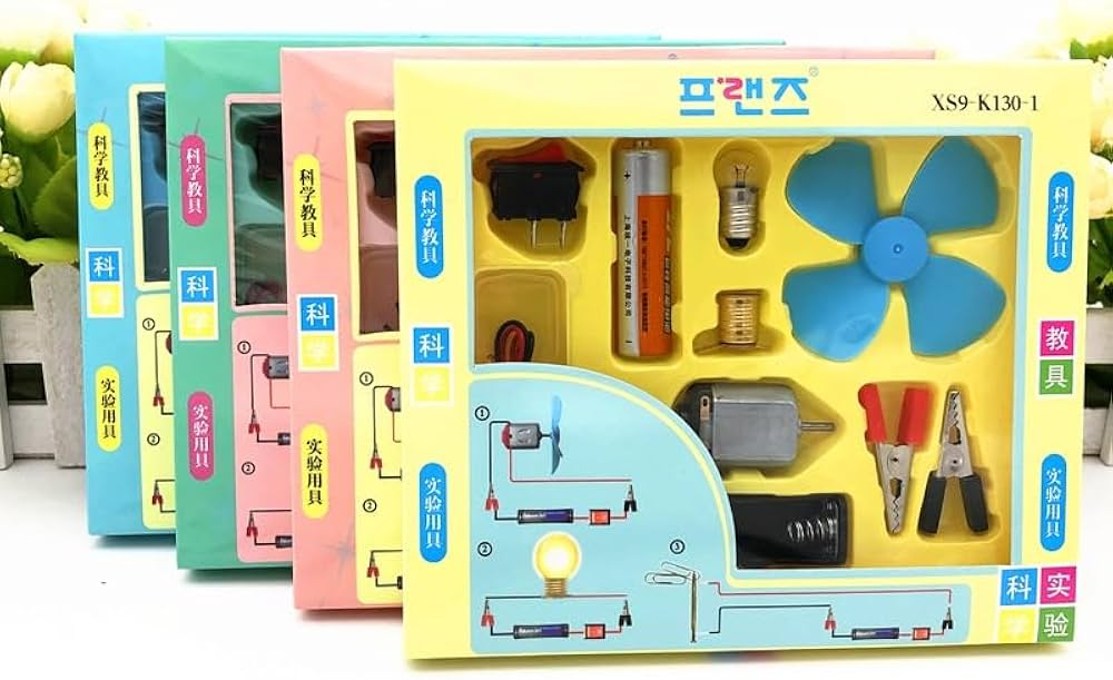 DIY Kids Science Experiment Kit | Electric Circuit Project with Light Bulb & Fan