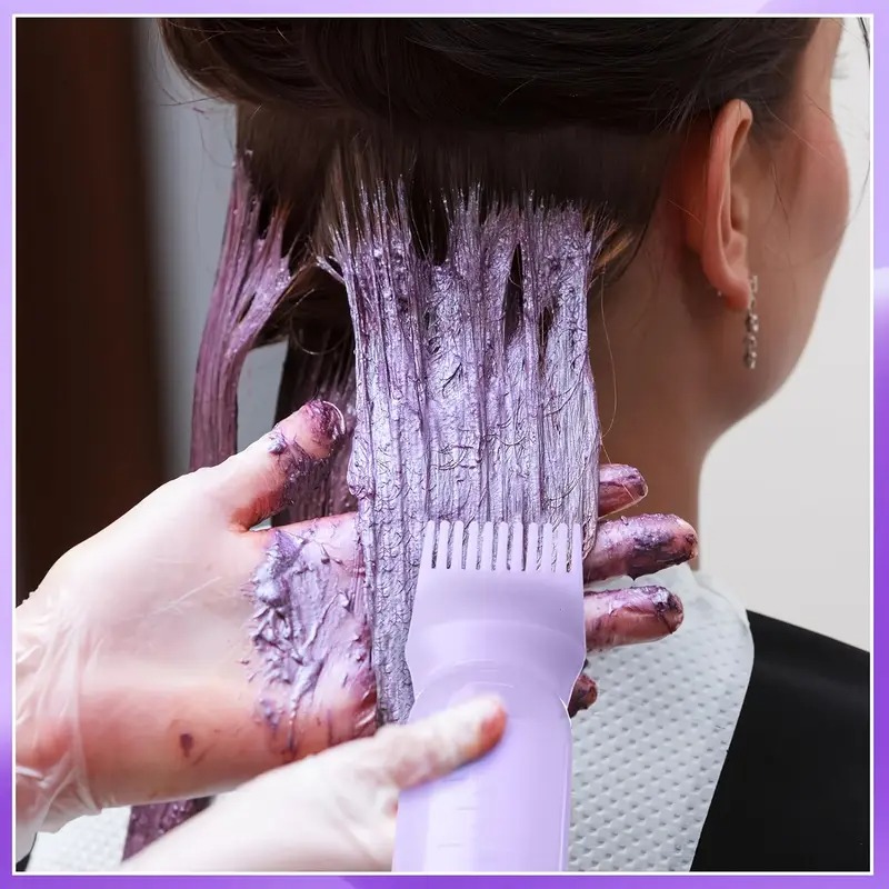 Silicone Hair Care Set: Scalp Massager & Root Comb with Oil Applicator Bottle 2 Pcs Set - Perfect for Salon & Home Use, Ideal for All Hair Types (Random  Colours)