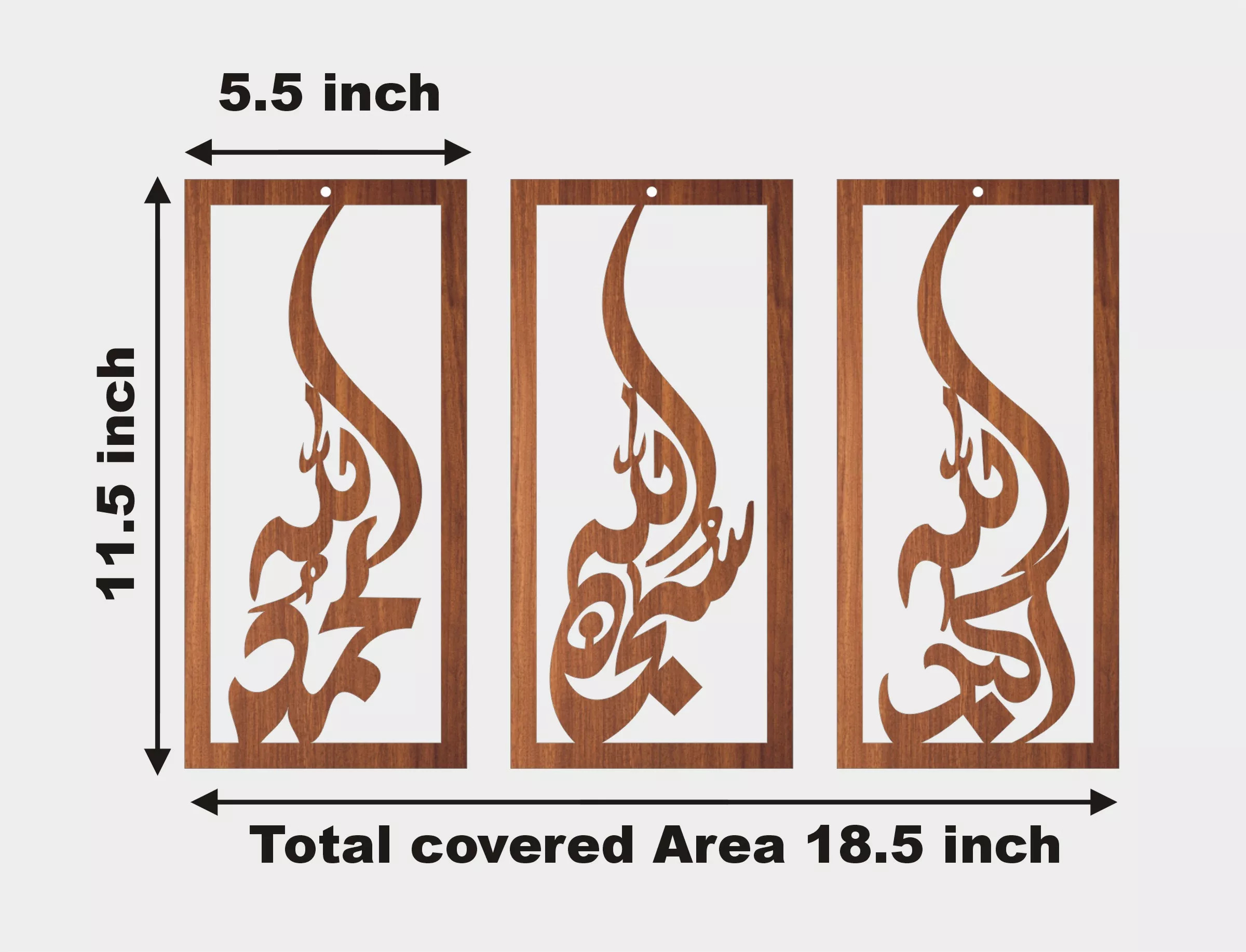 3 Pcs Wooden Wall Art Panels - Modern Home and Office Decor
