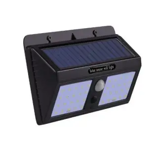 40 Led Solar Powered Wall Light With Pir Sensor And Cds Night Sensor