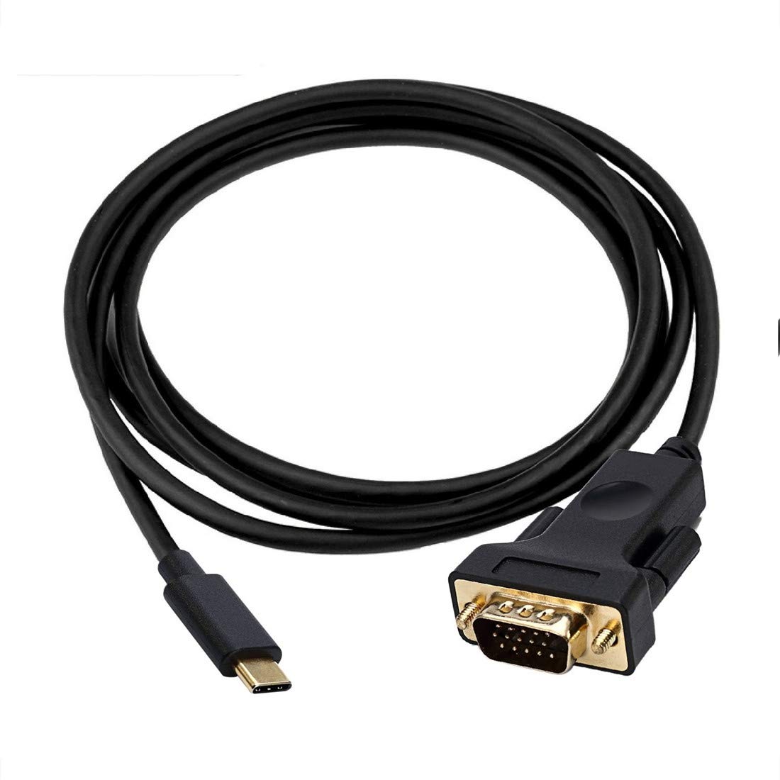 USBC To VGA,CableDeconn Thunderbolt 3 Type C to VGA Male Converter