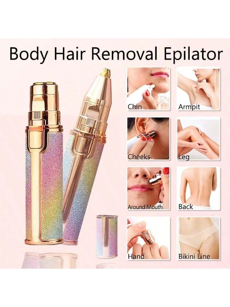 Premium Facial Hair Remover Machine Razor - Rechargeable Trimmer Tool for Women - Best Quality Chargeable Electric Shaver for Upper Lip, Chin, Cheeks & Eyebrows - 2 in 1 Eyebrow Trimmer - Painless, Pocket Sized & Lipstick Shape