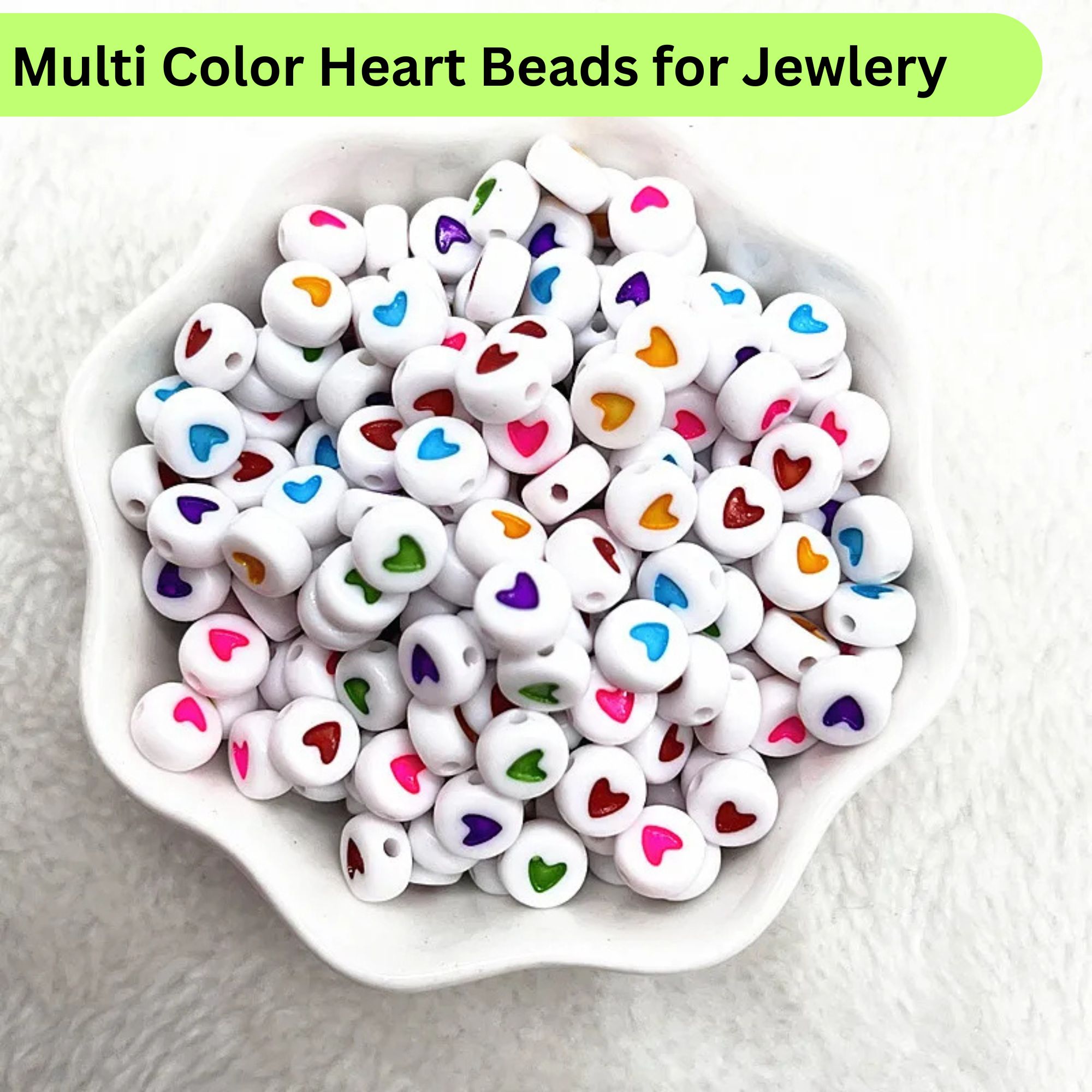 25/50/100/200/500 Heart Shape Plastic Beads For Bracelet Making Jewlery Making DIY Kids Jewlery Making Charms Beads Heart Style Beads For Jewelery Making ewellery Making Beads Chamrs By SAMS COLLECTION online in pakistan wholesale Price