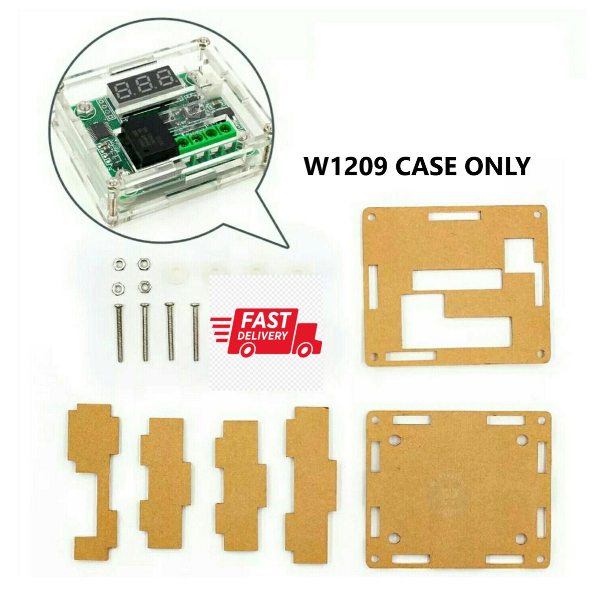 Clear Acrylic Case Shell Housing For W1209 Digital LED DC 12V Temp Thermostat Temperature Control Switch Module Controller Board