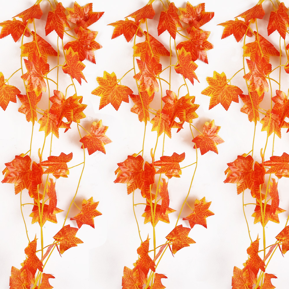 1/5/10 Strings Simulated Maple Leaves Artificial Maple Leaf Skewers