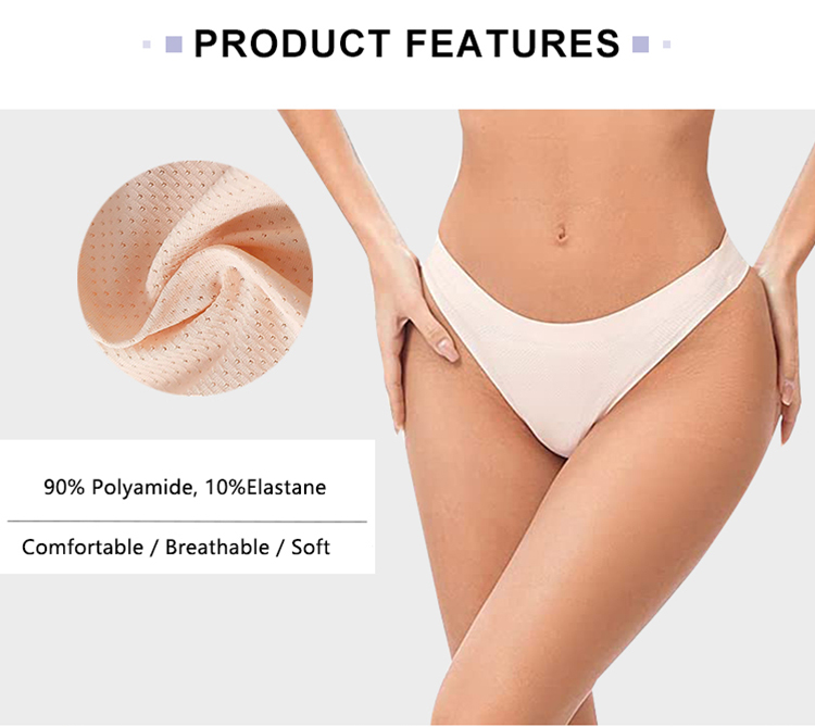 Underwear Soft Mesh Breathable Panty for Women Daily Wear Lingerie