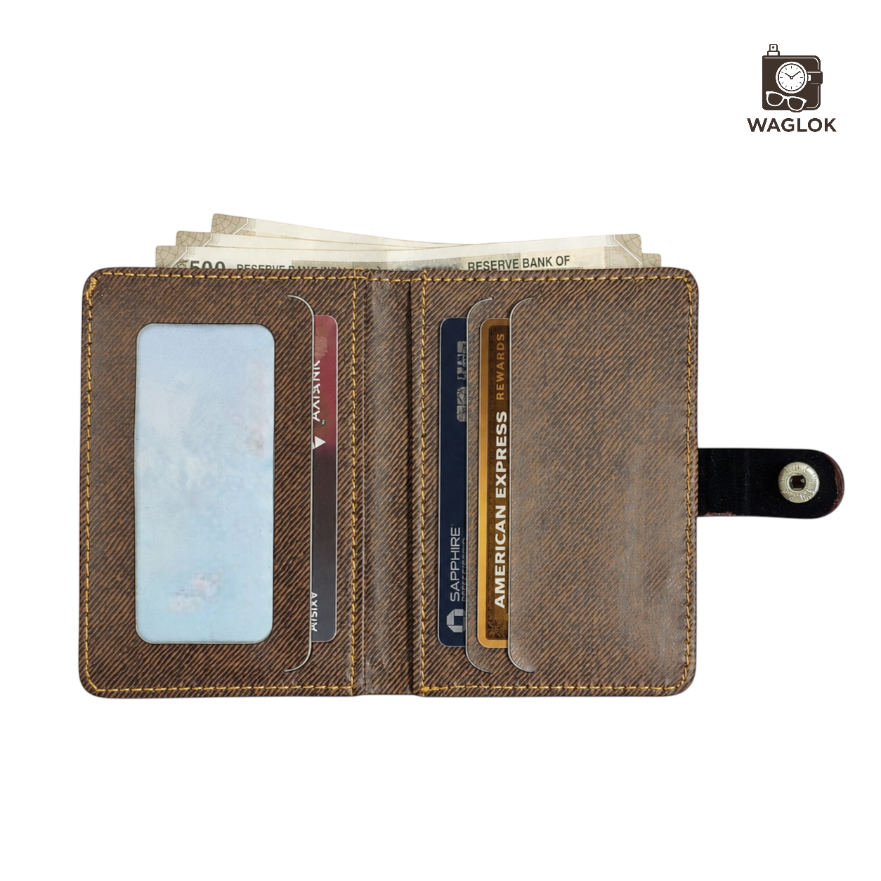 Slim Wallet For Boys - 5 Card Slots, 1 Cash Pocket & 1 Window card pocket