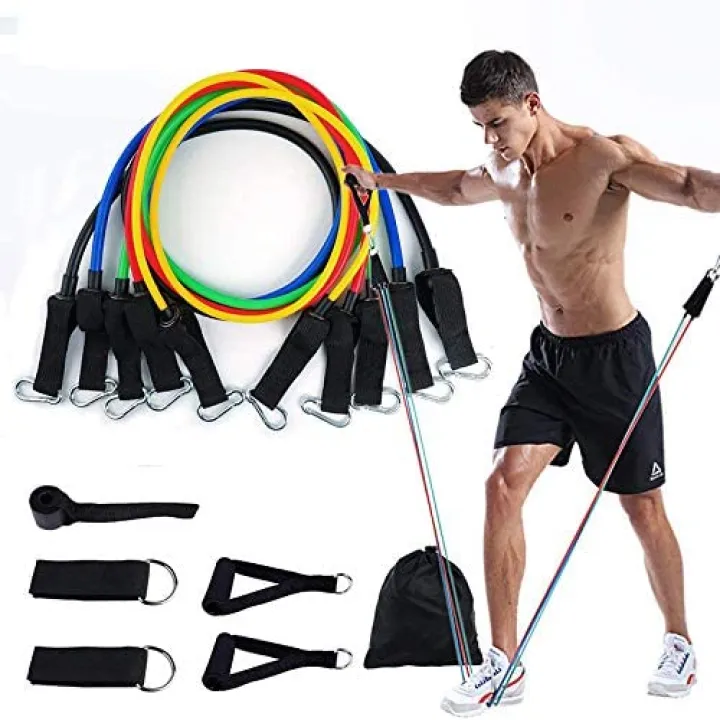 Latex Resistance Bands Set For Crossfit Workout Yoga Exercises With