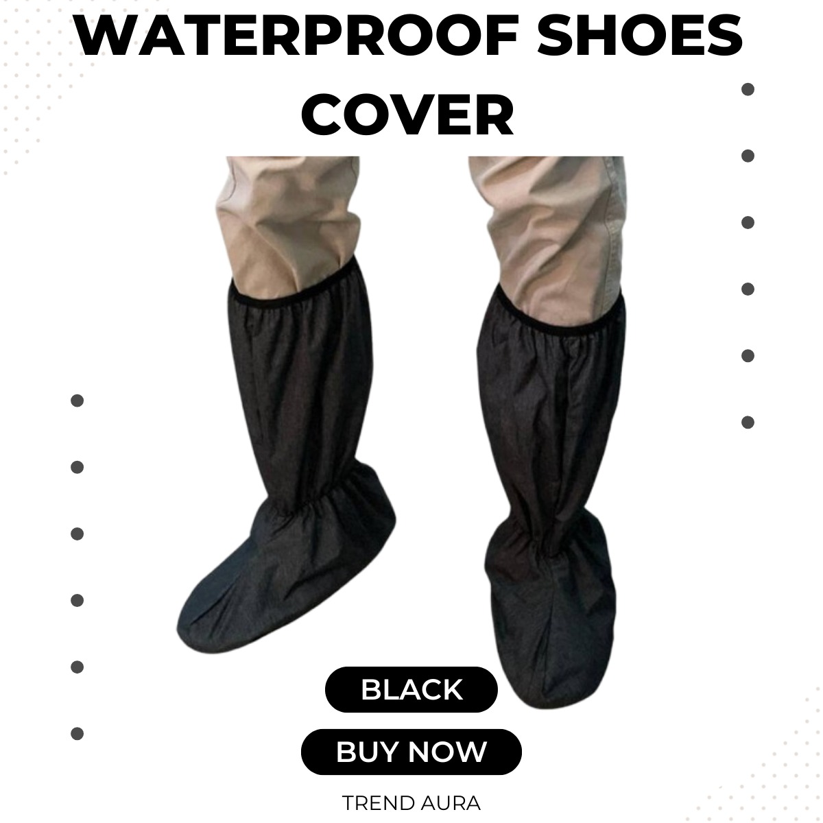 Waterproof Shoe Covers for Men & Women – Anti-Slip, Rainproof, Foldable Silicone Boot Protectors for Outdoor, Travel, Hiking & Bike Riding – Easy to Clean, Unisex Design, Portable Shoe Protection from Mud, Dust & Water