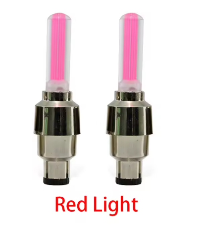2Pcs Motion Activated Glow Bike Flashlight Car Motorcycle Tire Valve Caps Wheel Light Amazing Fantastic Bicycle Accessory LEDs