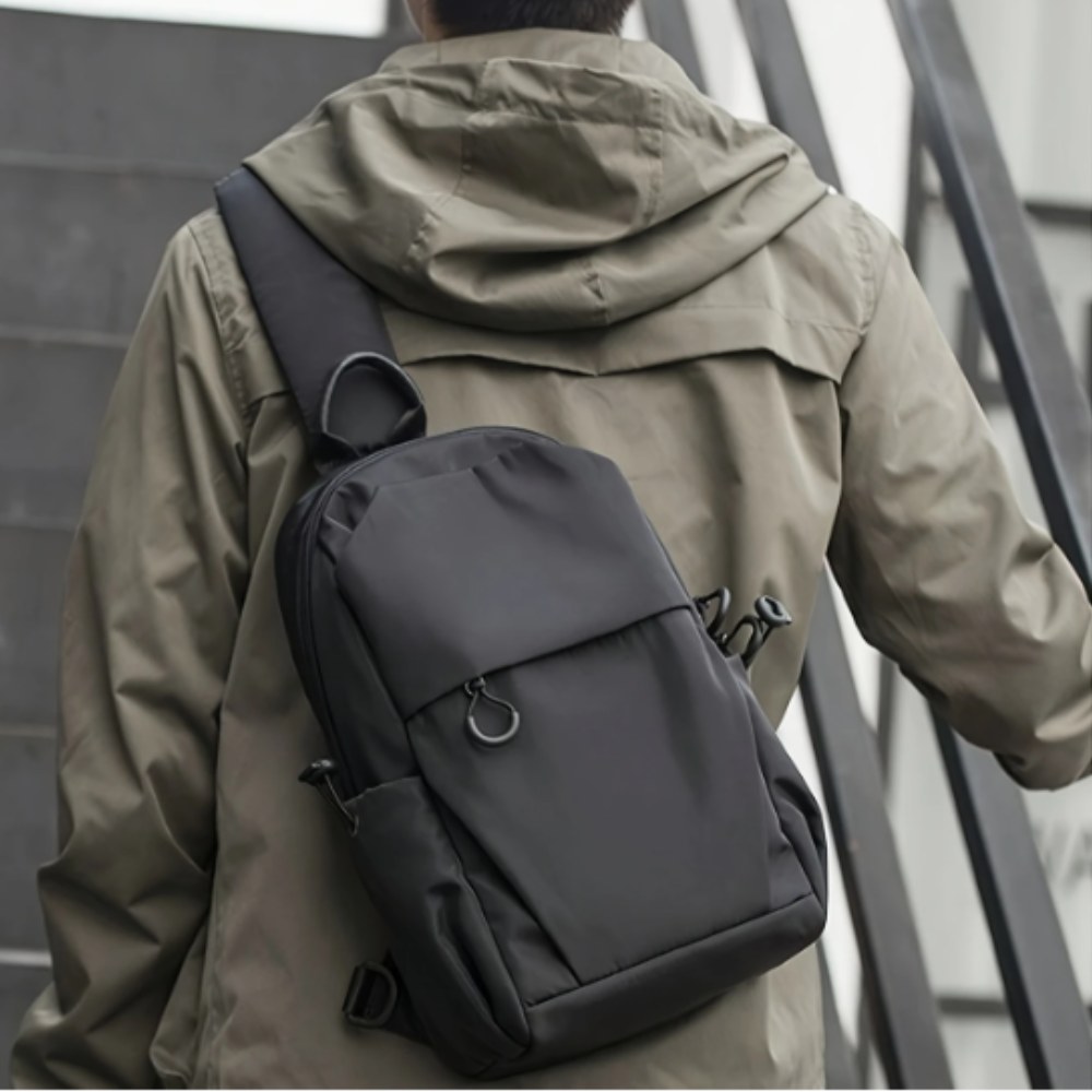 CHINONE Premium Quality Men's Nylon Crossbody Bag - Multi-Pocket, Stylish Casual Sling for Outdoor Activities, Daily Commute Stylish Bag Cycling & Hiking