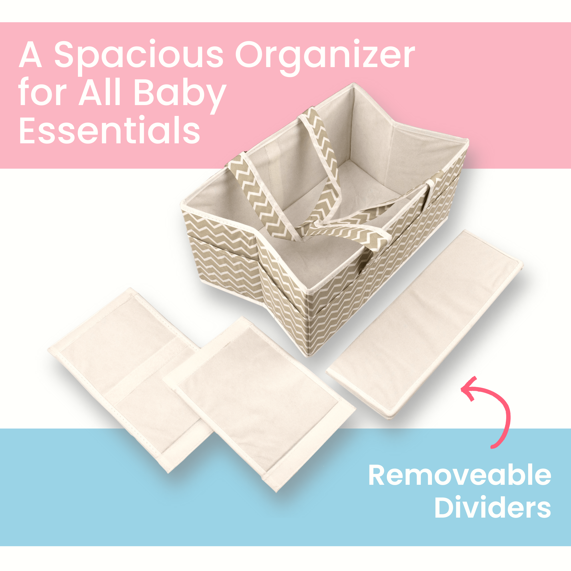 Baby Diaper Caddy Organizer Large Sturdy