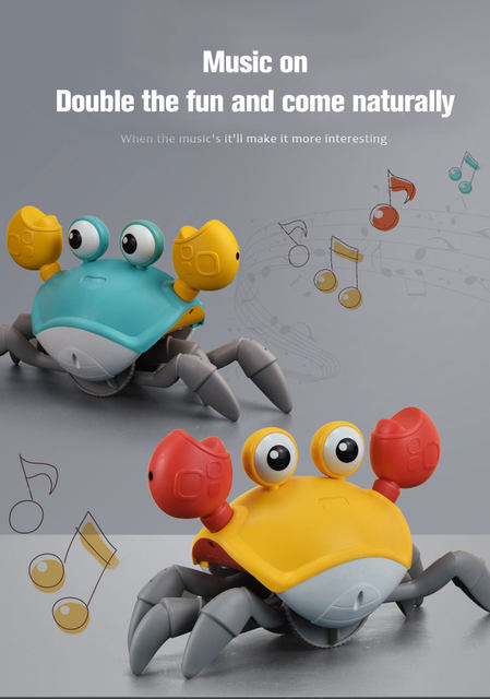 Dancing Crab Toy for Babies Crawling Interactive Escape Crabs